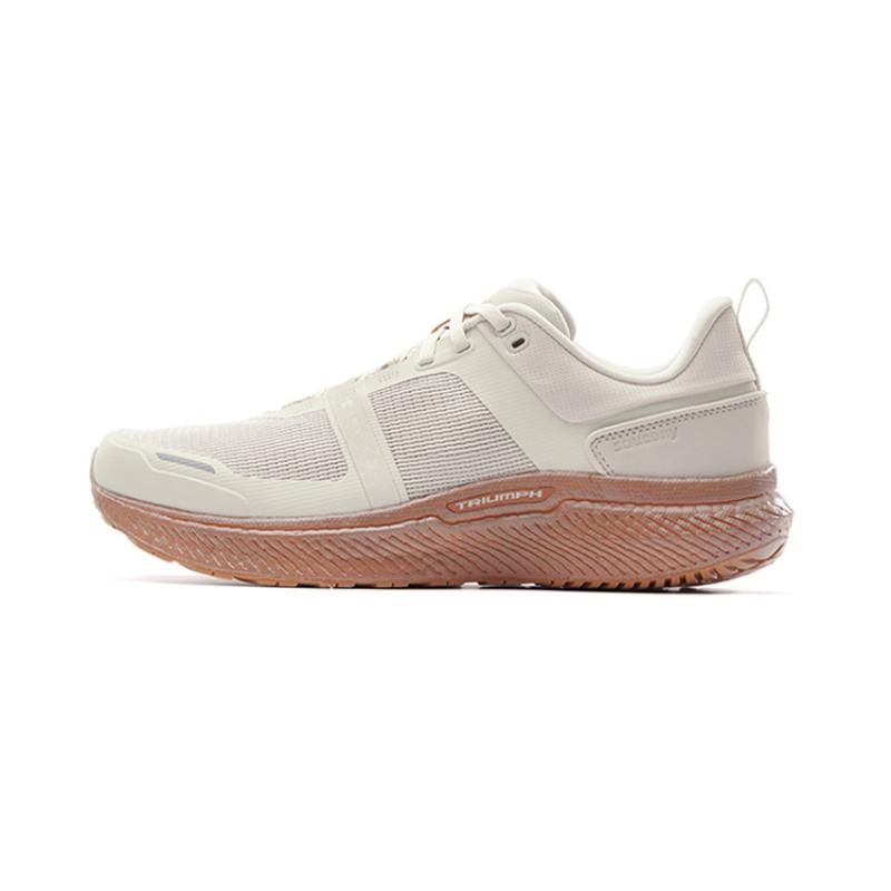 Saucony Triumph Cushioned Anti-Slip And Wear-Resistant Lightweight Low-Top Running Shoes Unisex White Umber Saucony S28207-4 44