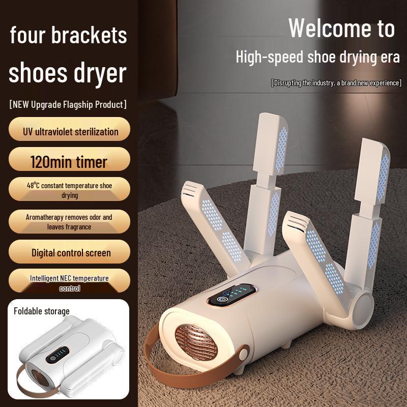 Portable Automatic Shoe Dryer & Deodorizer - Compact, Foldable, Quick-Drying Sterilizer for Home Use