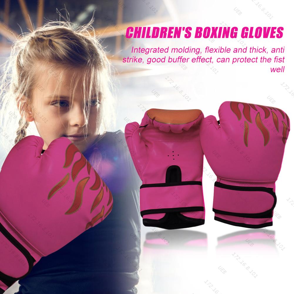 2pcs Kids Boxing Gloves PU Leather MMA Fighting Gloves Punching Bag Kickboxing Thai Gloves Professional for Kids Child Training