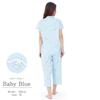 SAZAC Cinnamoroll Short Sleeve Jersey Pajama Set Women's (Baby Blue/M/SAN1697)