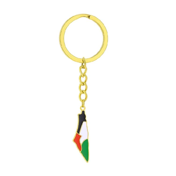 

Culture Keyrings ISR and PSE Map Key Holder for Travelers Keychain Collectors 1 золотой