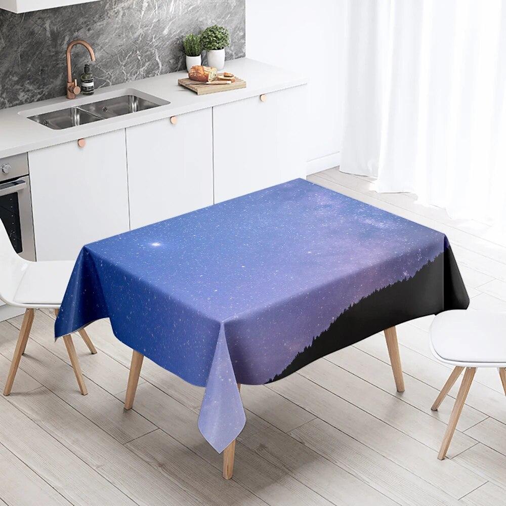 

Скатерть «Звездное небо», домашний декор, устойчивая к пятнам, водонепроницаемая, украшение для стола, прямоугольная кухонная столешница для камина 40x70cm