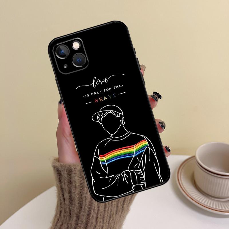 LGBTQ Lesbian Gay Pride Rainbow Case For iPhone 15 14 13 12 11 16 Pro Max Mini 7 8 Plus X XR XS Max Back Cover
