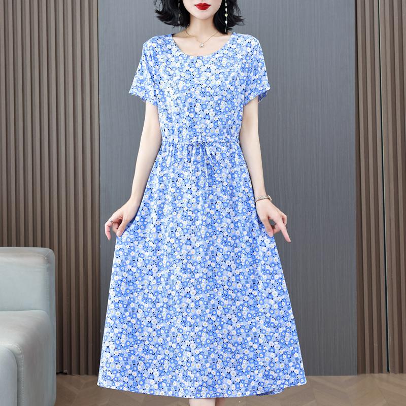 Şık Kadın Elbiseleri Yazlık Vintage Kıyafetler Günlük Büyük Beden Kısa Kollu Yazlık Uzun Elbiseler