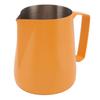 450ml Milk Frothing Pitcher 304 Stainless Steel Steaming Pitcher Milk Frother Pitcher for Coffee Shop Home Orange