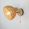 New Retro Hemp Rope Woven Wooden Wall Lamp Bedroom Bedside Lamp Living Room Dining Room Study Decorative Lighting E27