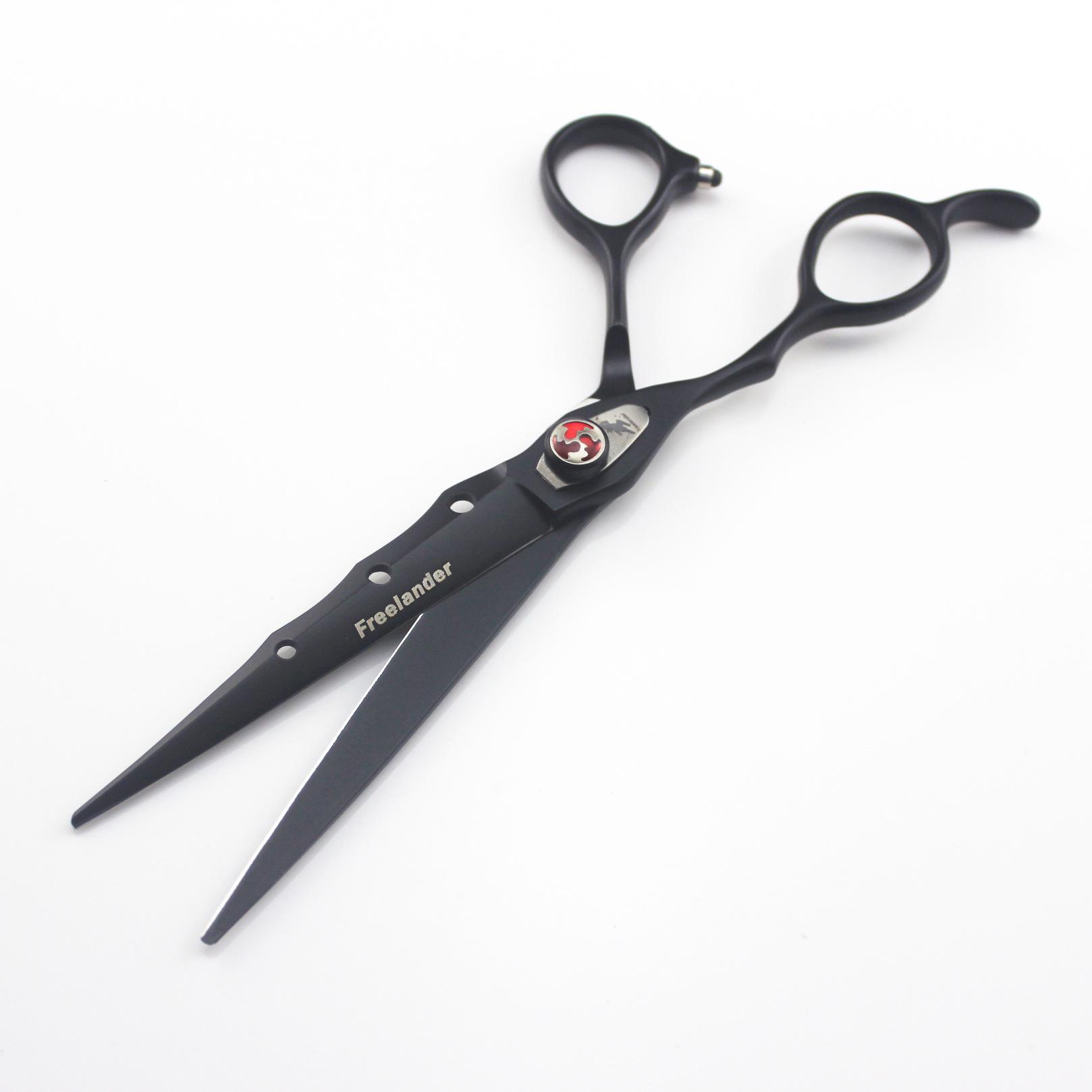 7.0-Inch Black Painted Left-Handed Shears with Black Pouch 7-inch Thinning Shears