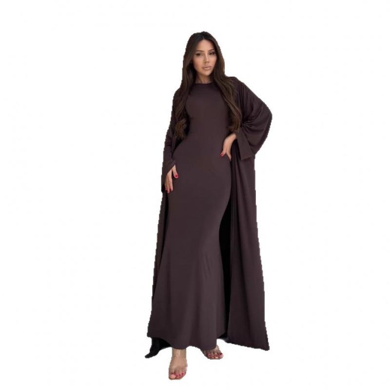 2025 Herbst Leichter Luxus Schlank geschnitten Zweiteiliges Langes Kleid Set