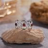 Blogger Flower God Design Niche S925 Sterling Silver Hollow Flower Ring Does Not Fade Advanced Sense Index Finger Ring Female