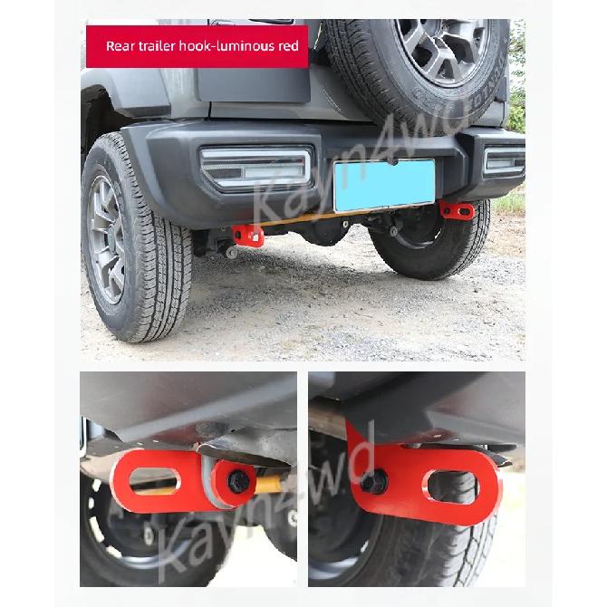 Off Road 4x4 Car Exterior Accessories Reinforced Front And Rear Tow Hooks For 2019-2024 SUZUKI New Jimny JB74 Conversion Parts