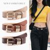 New American Heavy Industry Belt Women's Alloy Pin Buckle Versatile Jeans Decorative Belt Stone Pattern PU Leather Women's Belt