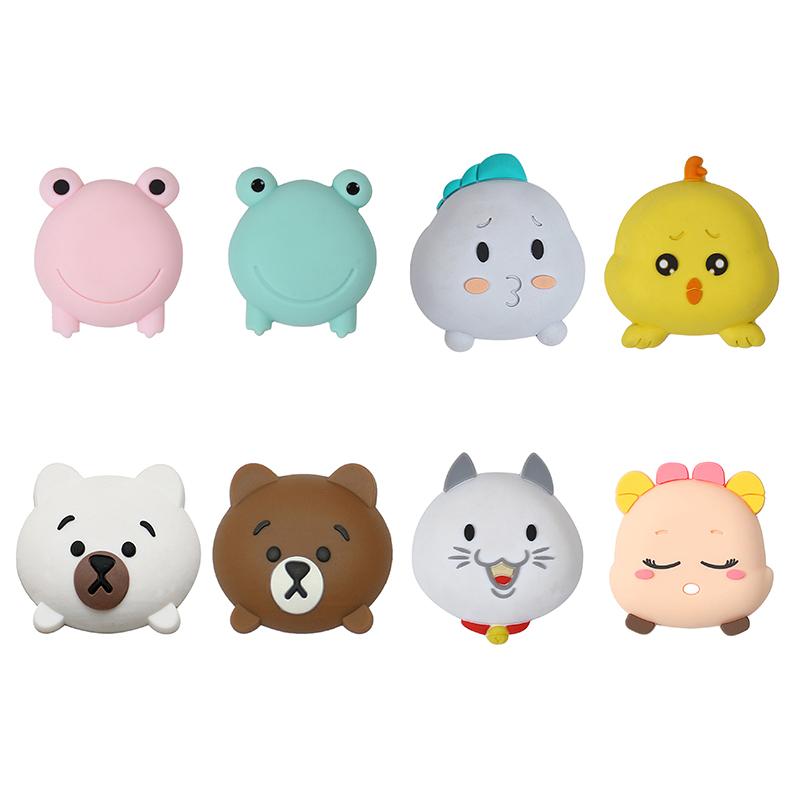

8pcs Cartoon Cute Door Stoppers Thicken Mute Wall Protection Crash Pad Door Handle Bumpers PVC Silicone Refrigerator Sticker