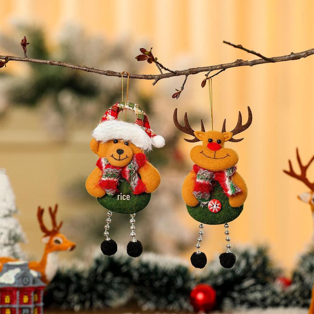 Colorful Doll Hanging Black Ball Pendant Christmas Tree Ornament