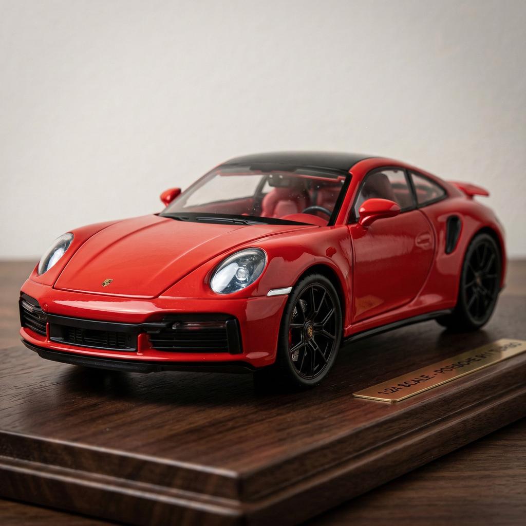 1:24 Porsche 911 Turbo S Supercar Alloy Metal Diecast Model Car Home Trendy Ornaments And Computer Desktop Decoration Collection