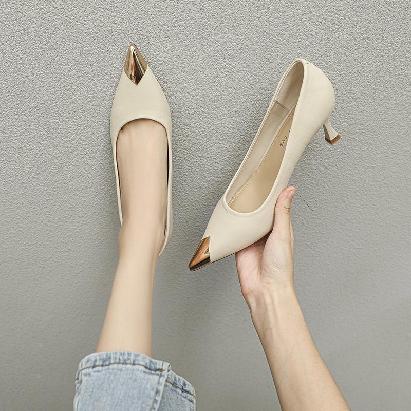 Pantofi cu toc înalt, vârf ascuțit, metalici, 3 culori, pentru femei, pantofi pumps din piele solidă, Traf Bombas Femme, Pantofi pentru petrecere de seară, Rochie Tacones Mujer