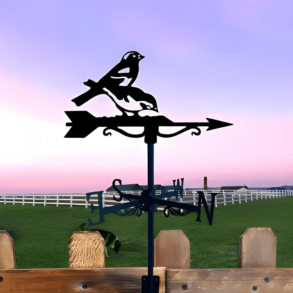 Decorative Iron Weather Vane - Outdoor Metal Roof Ornament