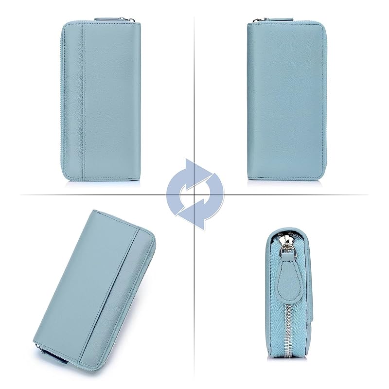 [TOEDNNQI] wallet ladies long wallet large capacity Bellows BOX type coin purse garcon Can store smartphone multifunctional wallet gift present