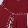 Abito da Donna Medievale Europeo a Maniche a Campana Color-Block