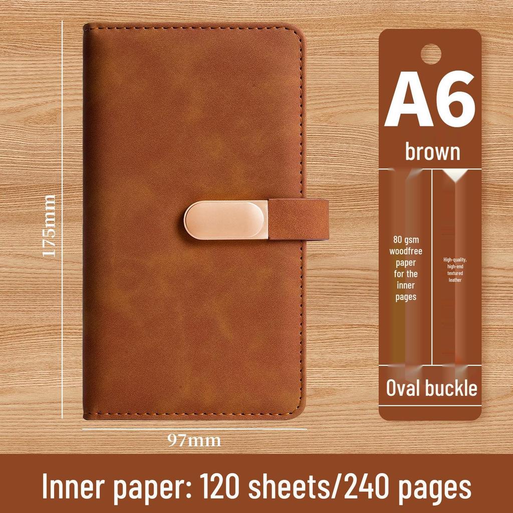 A6 Anpassat Spänne Högvärdig Anteckningsbok: Bärbar fickanteckningsbok för kontor, studier och redovisning