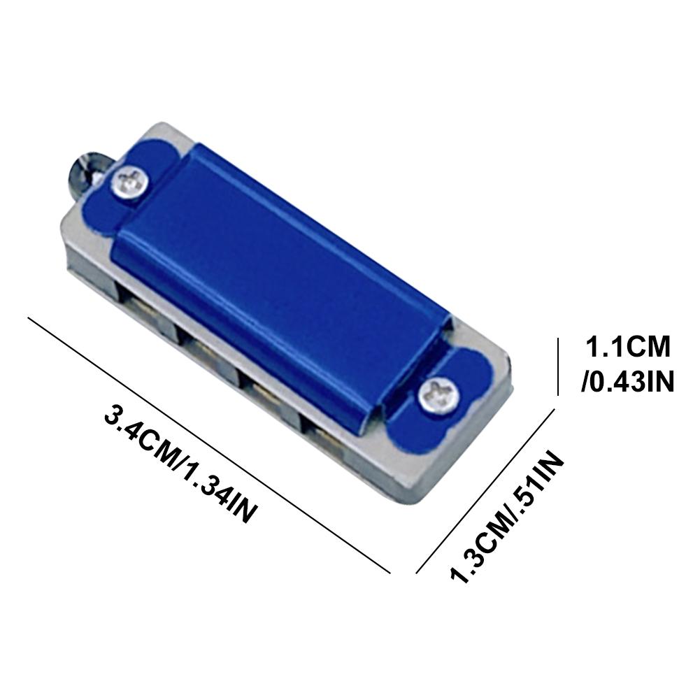 5Pcs Mini Harmonica Necklace 4 Holes 8 Tones Musical Instrument Mouth Organ Portable Harmonica for Children and Beginners