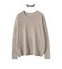 Women's Cashmere Round Neck Pullover Sweater - Autumn/Winter Long Sleeve, Loose Fit Knitwear