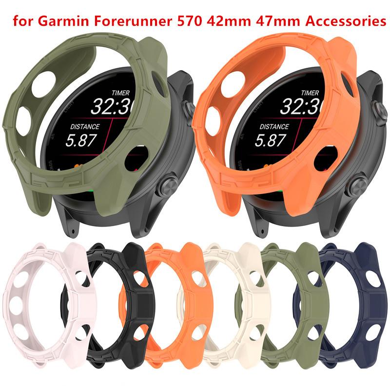 

Armor Protective Case Smart Watch Frame for Garmin Forerunner 570 42mm 47mm Accessories Forerunner 570 42mm чорний