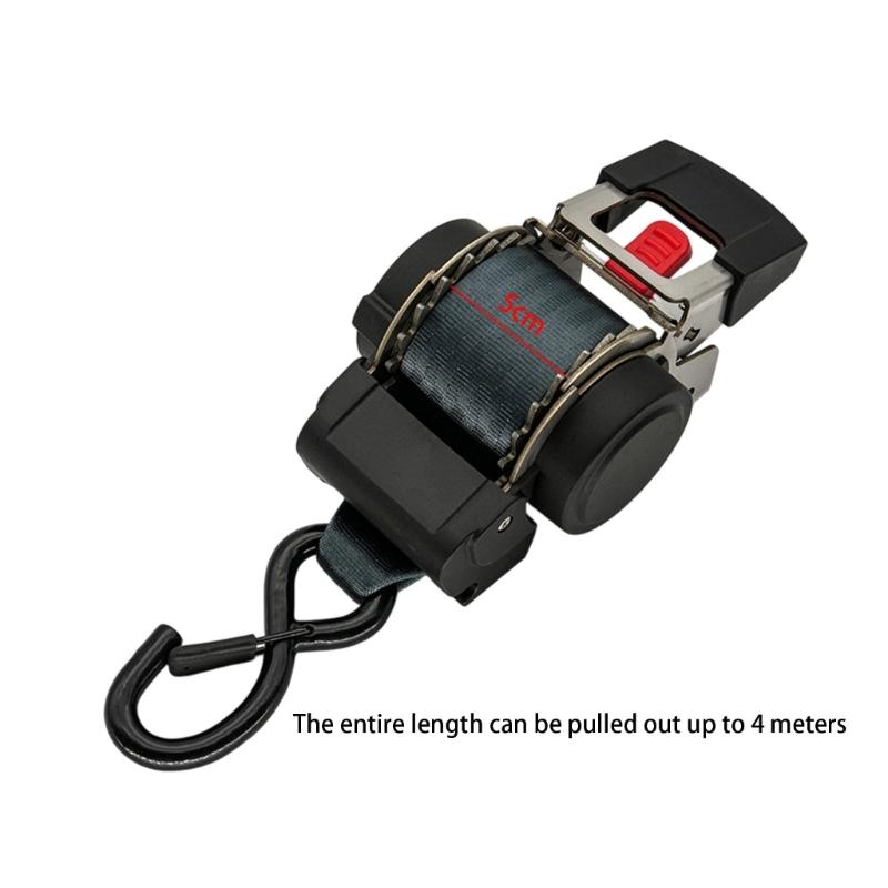 Automatic Extending Ratchet Straps With 1500Kg Load Capacity For Securing Ships Motorcycles And Heavy Cargo