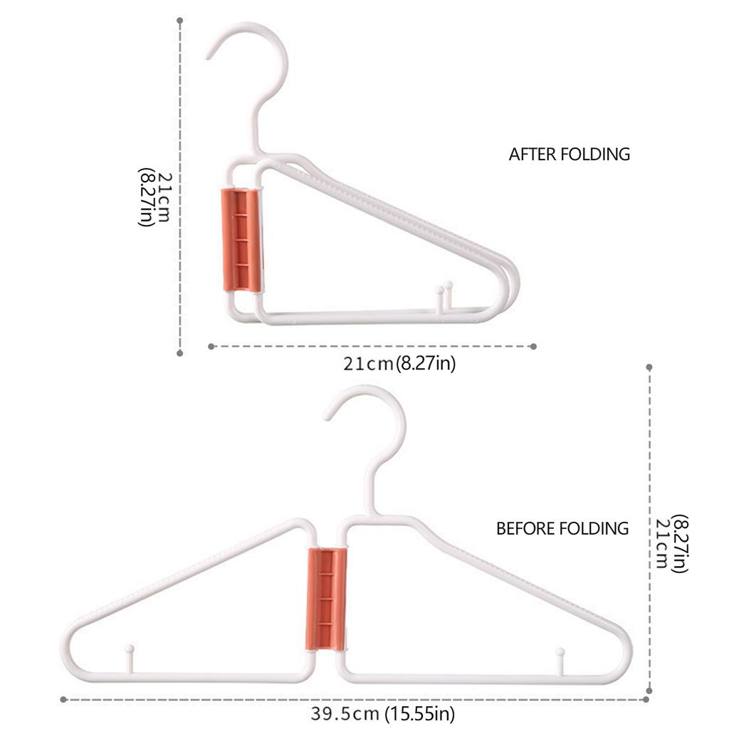 Foldable Coat Hangers Portable Plastic Clothes Storage Hanger Wardrobe Space Saving Coat Rack Home Storage Thickened Hooks