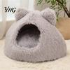 Year Round Pet Comfort Bed Plush Cat Cave Bed, Warm Enclosed Hideaway, Fluffy Cozy Corner for Small Animals Tent Burrow Indoor Cats Dogs Sack