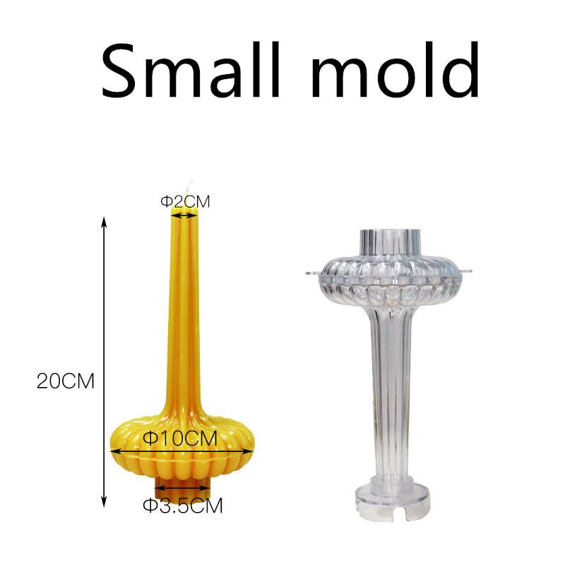 DIY Aesthetic Ribbed Pillar Candle Mold for Making Wedding Tall Striped Taper Soy Wax Sculptural Column Acrylic Plastic Mould