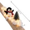 Illuminating Christmas Stair Snow Decor 40*20cm Snow Scene Decoration  Party Decoration