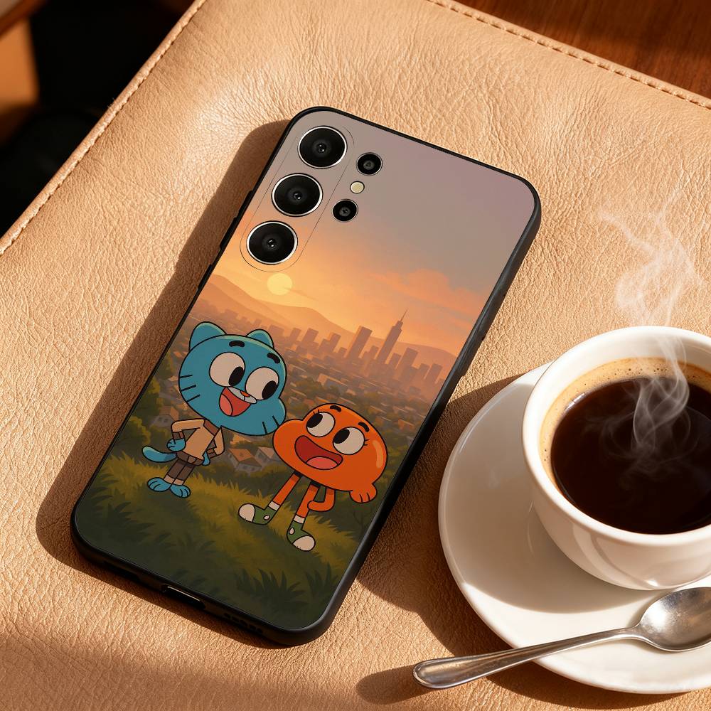 A-Amazing W-World of G-Gumball Phone Case For Samsung S26,S25,24,23,22,30,21,10,9,Ultra,Plus,Lite,Black Soft Case