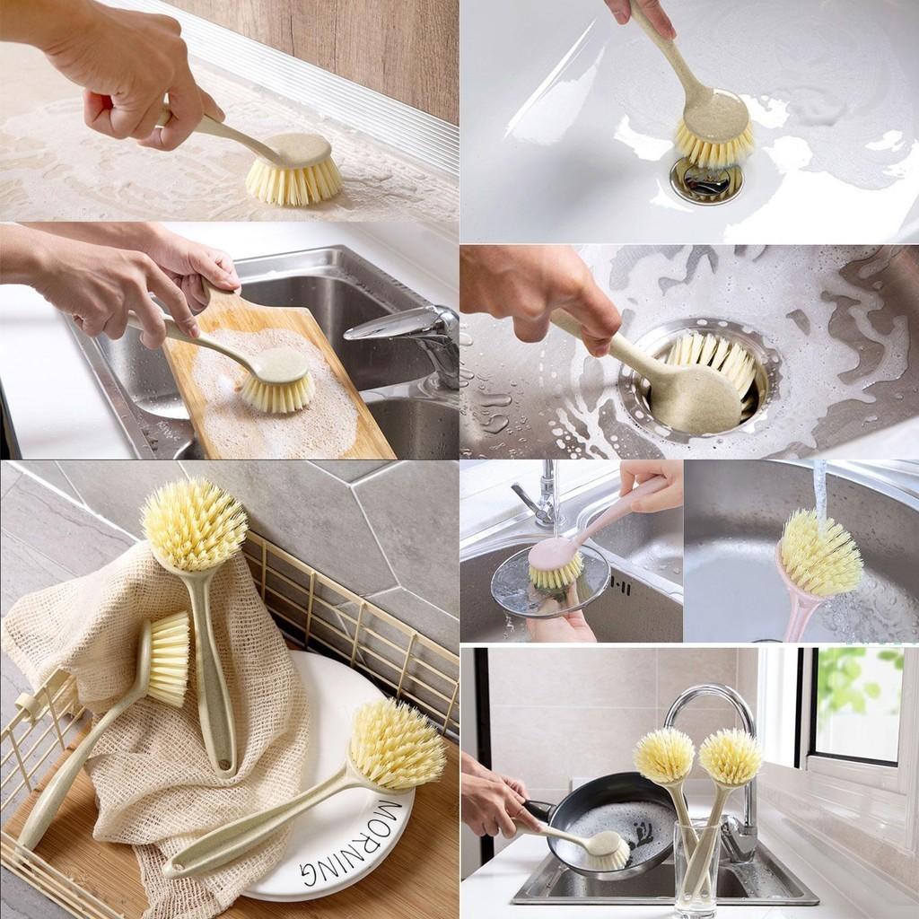 High Quality Kitchen Cleaning Brush With Long Handle For Effortless Dish And Pot Washing