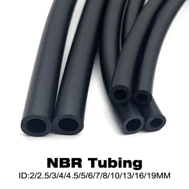 ID 2/2.5/3/4/4.5/5/6/7/8/10/13/16/19/25mm Black NBR oil resistant rubber hose, automotive engine fuel pipe, hydraulic oil pipe