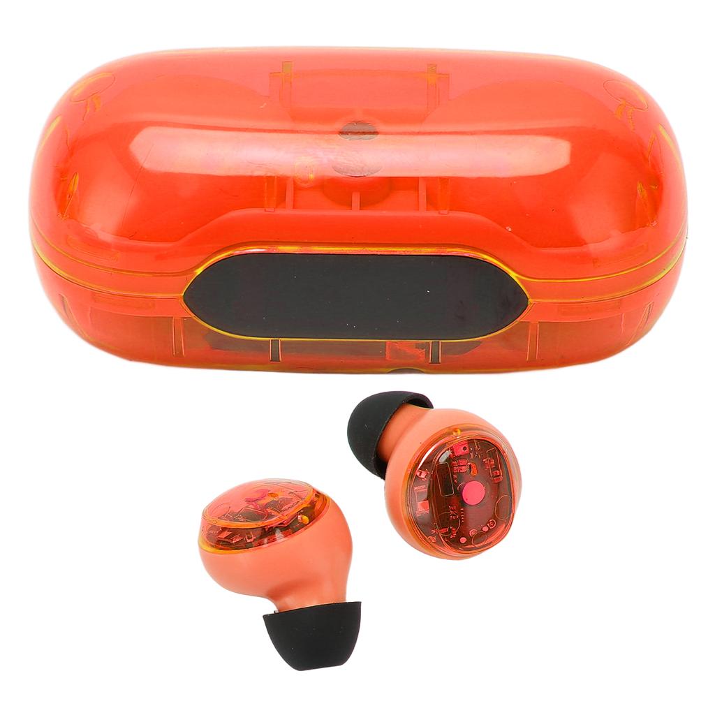 Bluetooth 5.2 Earbuds LED Digital Display Portable HiFi IPX5 Waterproof Wireless Earphones for Sports Music Red