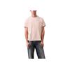 Calvin Klein Minimalist Comfortable Versatile Casual Embroidered Back Short Sleeve T-Shirt Men Tops Silver Peony 4RB813G-LN4