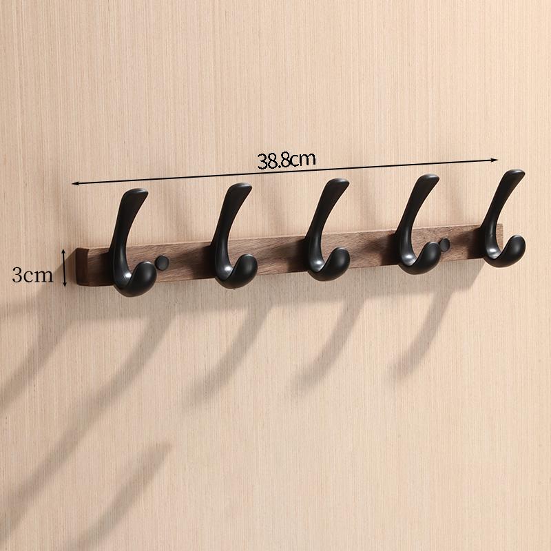 Деревянная вешалка для полотенец из ореха с двойным настенным крючком современные натуральные деревянные колышки для подвешивания пальто одежды шляпы сумки кошелька ключей и полотенец 2355₽