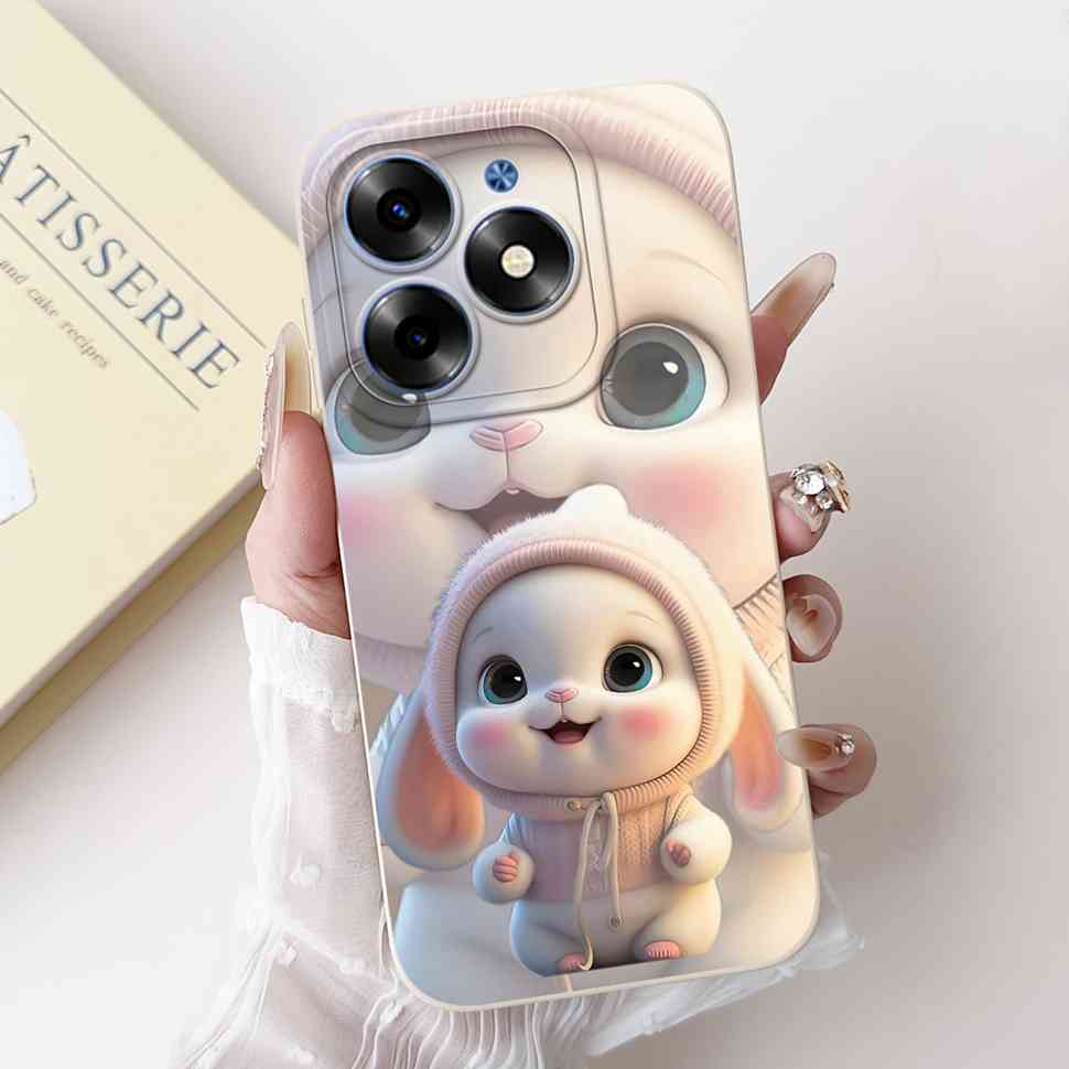 Pink Cat For Tecno Spark Go 2024 Cases BG6 Soft Silicone Cover For Tecno Spark 20 Spark20 SparkGo 2024 Casing Phone Case