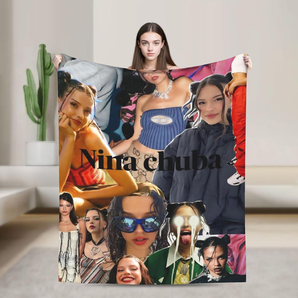 Warm Blanket Travel Office Nina Chuba 2025 Tour  Throw Blanket  Flannel Bedspread For Couch Chair Street Trend Sofa Bed Cover