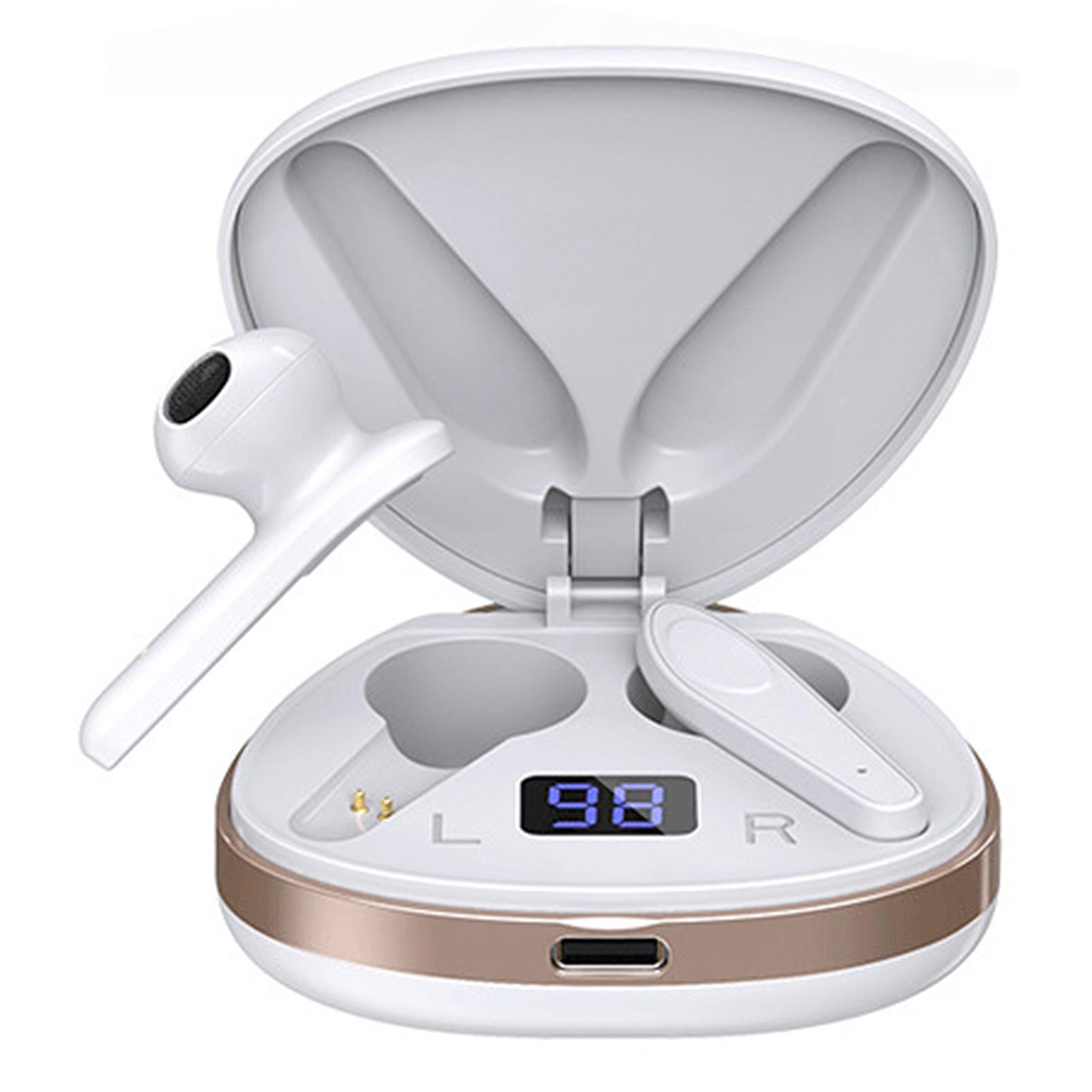 

TWS Wireless Bluetooth Headset Stereo Sports Earphone Touch Control Wireless HeadsetPearl White