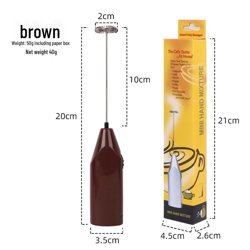 

Ручной электрический венчик для взбивания яиц и вспениватель молока Stirrer No. 20 коричневый