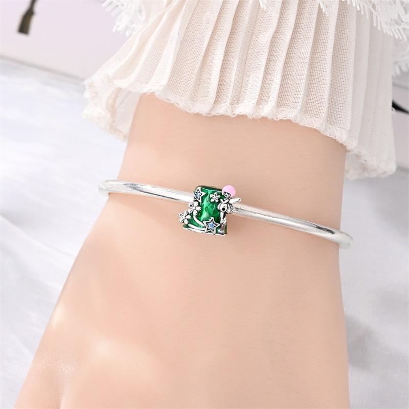 copper Flower Fairy Bead Charms Forest Elf Fairy Charm Bead Charms Compatible With 3mm Women Bracelets Do It Yourself Accessories Gift Fine Jewellery
