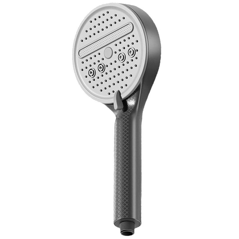 Gray Large Panel High Pressure Shower Head, 12 cm Pressurized Shower Head Anti-skid Handheld Shower Head for Bathroom (Gray,ABS Plastic) серый