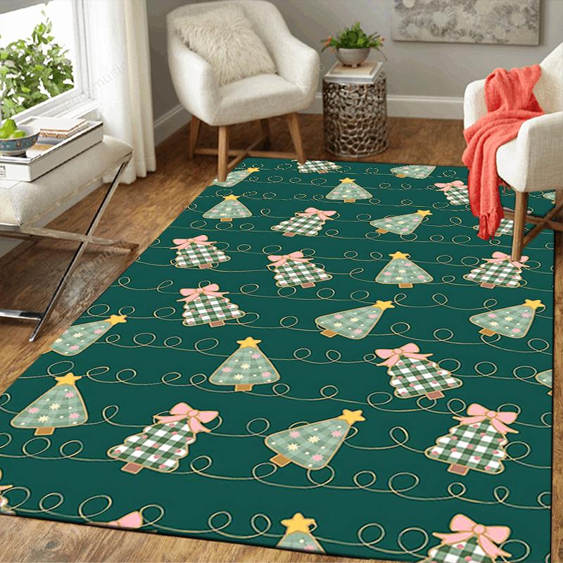 1Pc Gingerbread Men Christmas Rug Office Carpet Indoor Outdoor Doormat Nonslip Soft And Comfortable Living Room Christmas Halloween Gift D91842