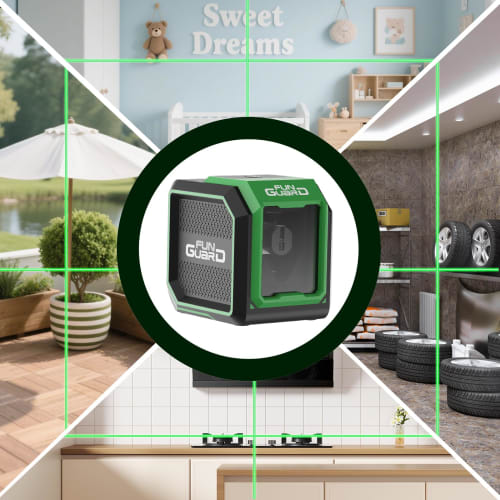 Funguard Laser Level, Class II Laser, Auto-Leveling, Leveling Function, Tilt Mode, Portable, Easy Operation, Locking Pendulum, Storage Bag, 2 Batterie