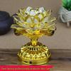 LED Seven-Color Lotus Lamp for Worship and Offering - Electronic Ever-Burning Buddhist Lamp for Guanyin and God of Wealth.
