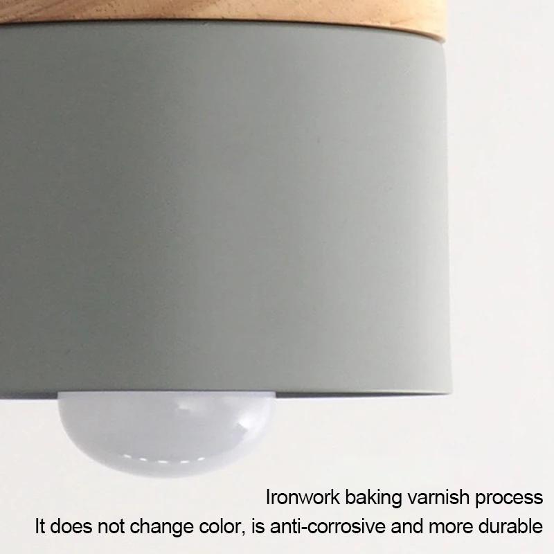 Nordic Led Pendant Lamp Restaurant Light Modern Iron Art Corridor Single Macaron Living Room Bedroom Bedhead Small Pendant Light