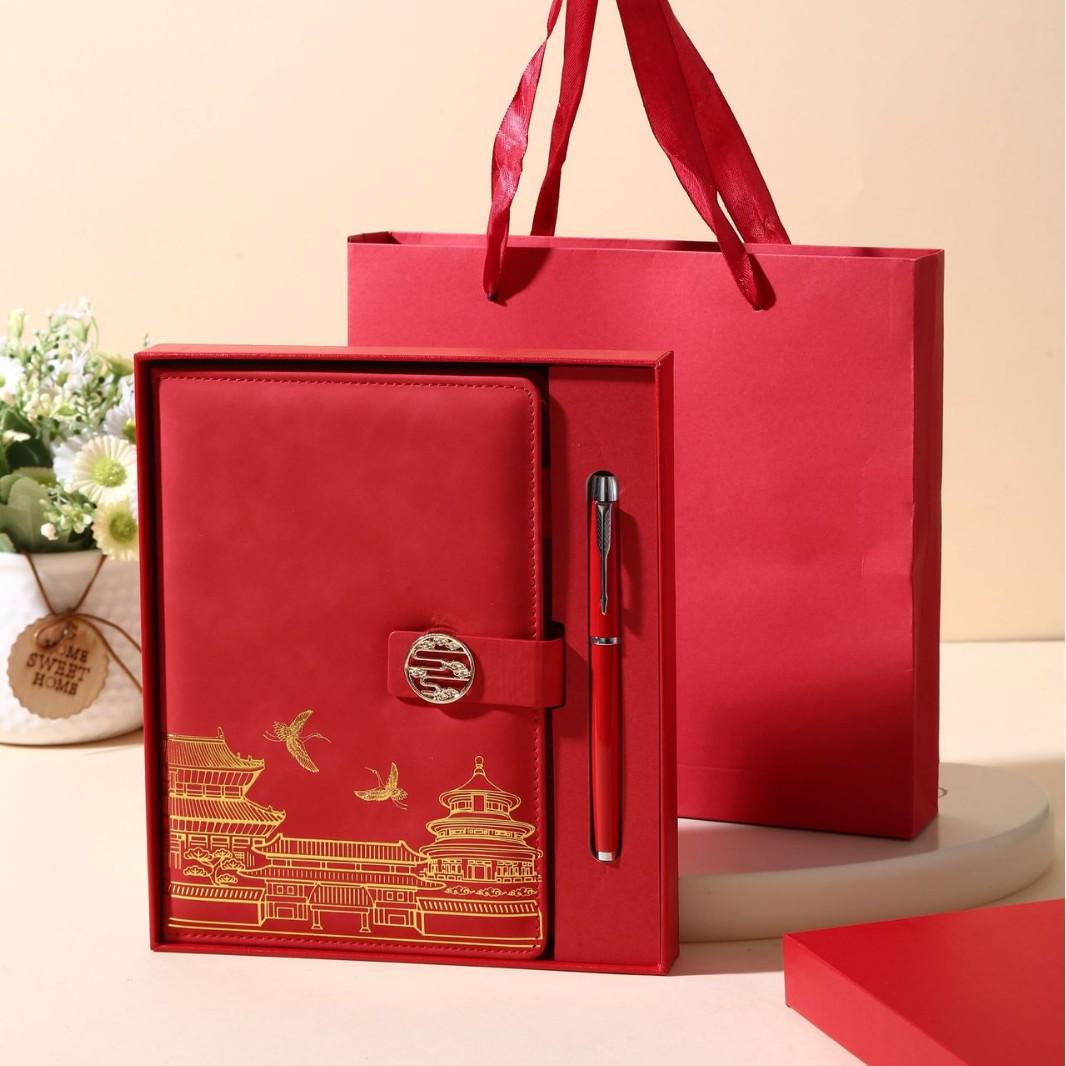 Customizable Notebook & Pen Gift Set with Personalized Engraving & Logo
