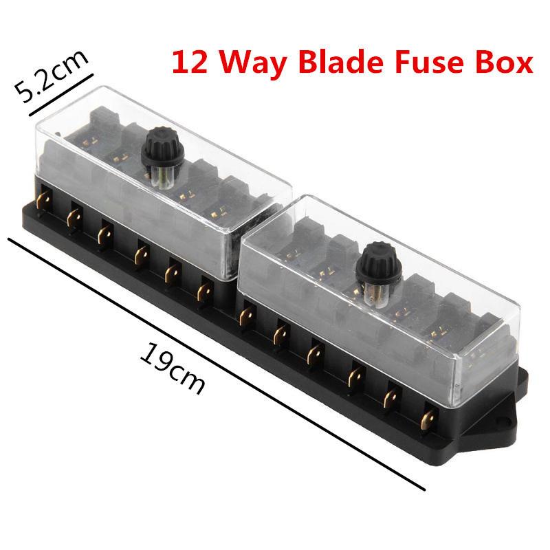 New Universal Car Truck Van 12 Way Circuit 12V Standard Blade Block Fuse Box Holder
