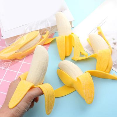 1/2/3 szt. Symulacja Obieralna Banana Gniotek Antystresowy Owocowy Ściskowy Zabawka Sensoryczna dla Dzieci Dorosłych Miękka TPR Piłka Antystresowa Uspokajająca Zabawka Fidget